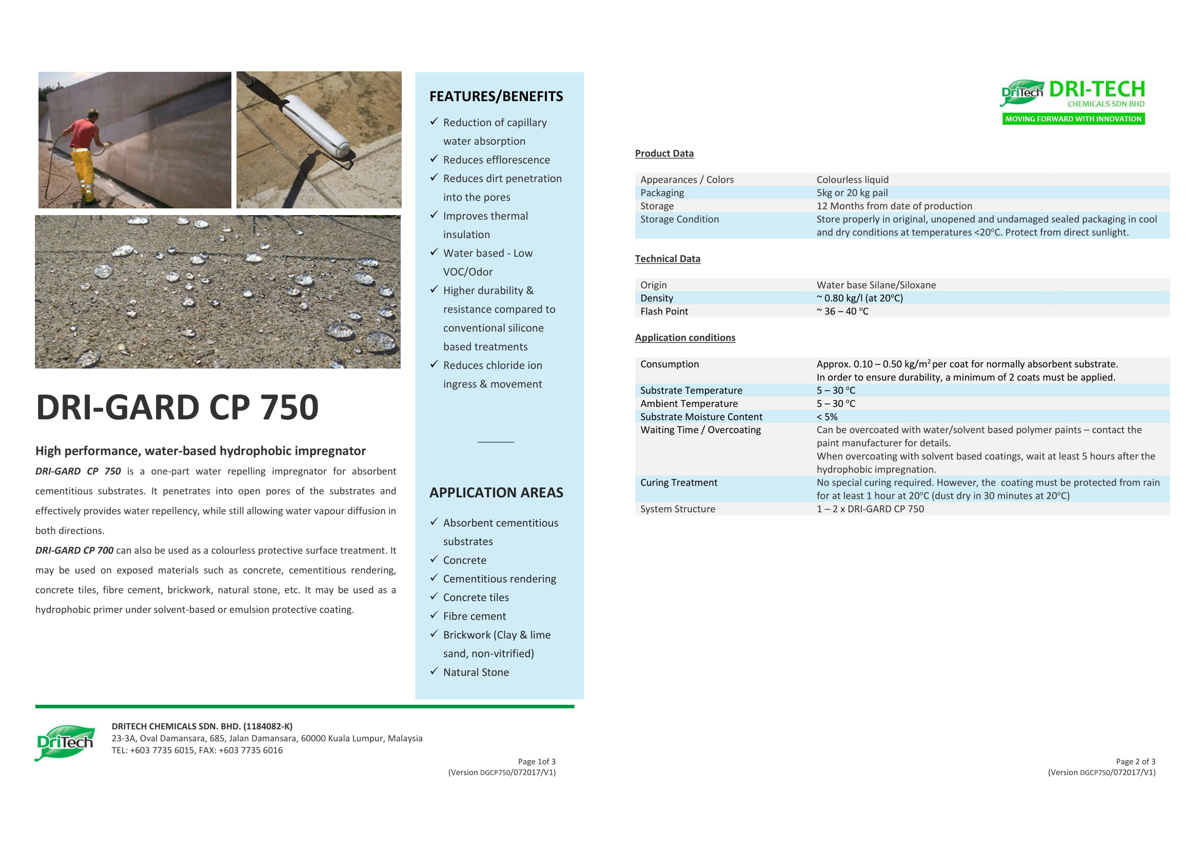 DRI-GARD CP 750 water repellent