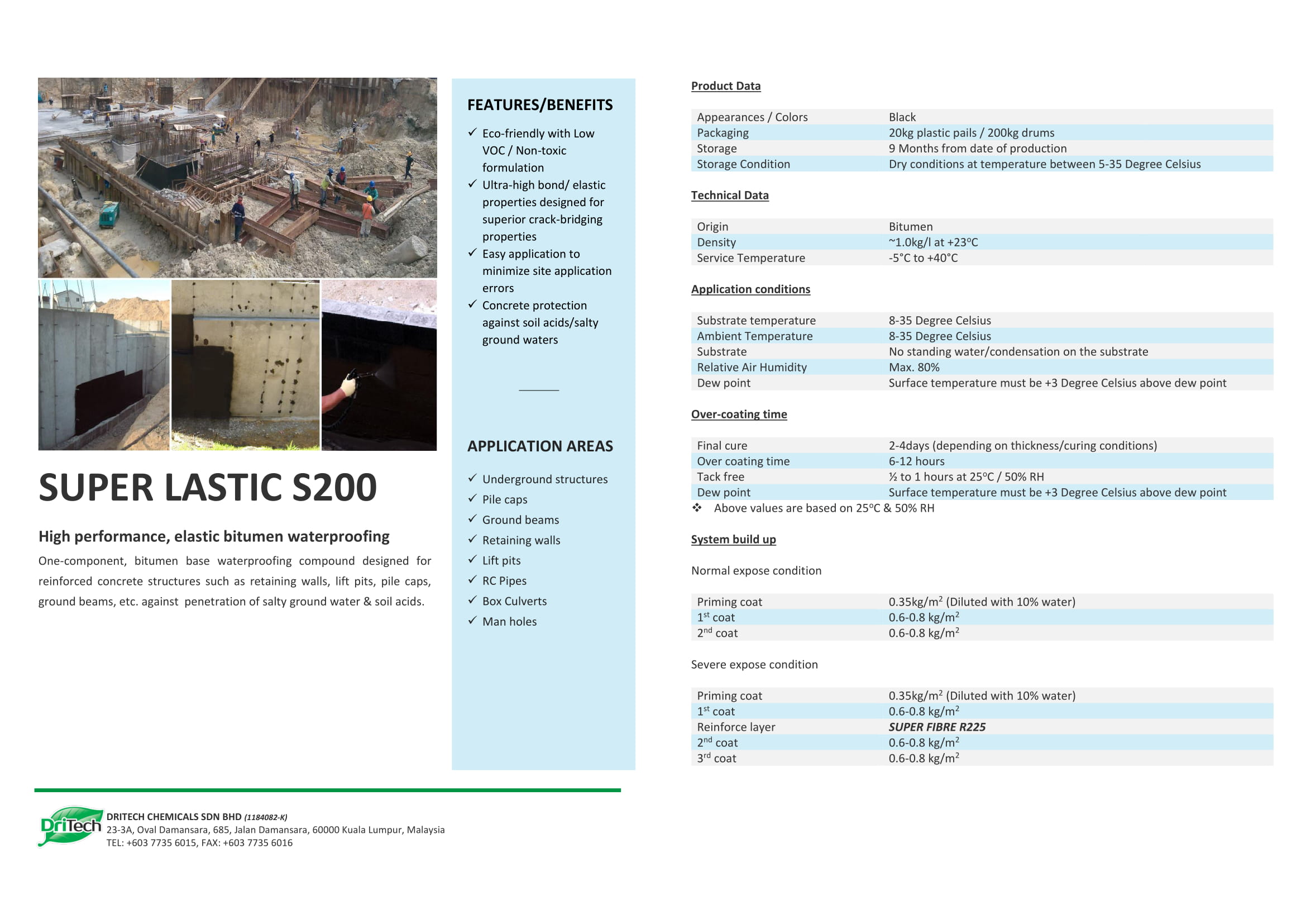 Super Lastic S200 | Elastic Bitumen Waterproofing