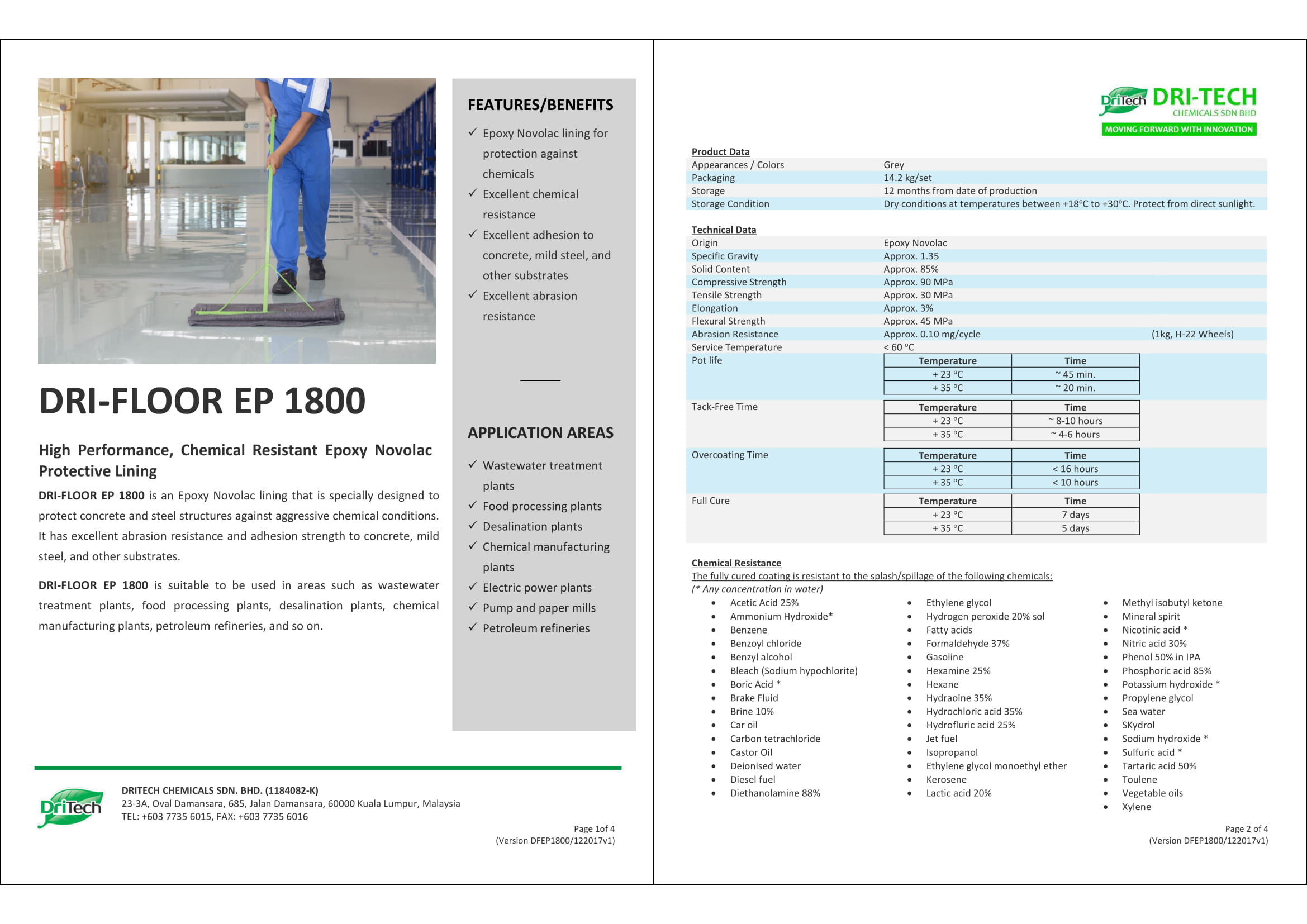 Dritech Epoxy Flooring Dri-Floor EP 1800