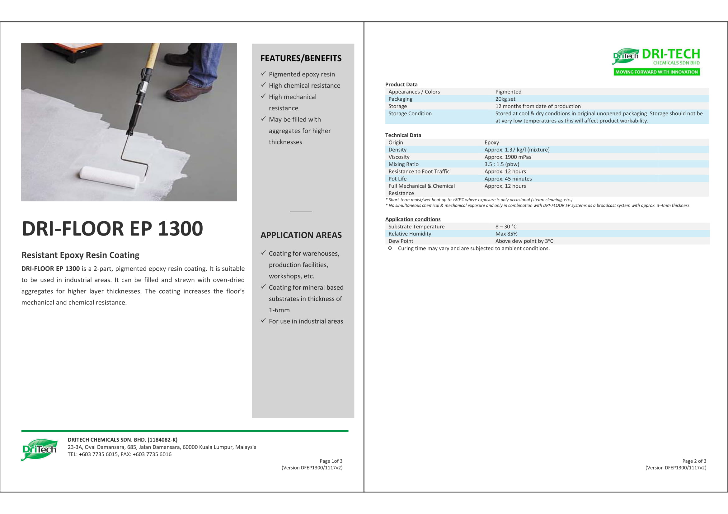 Dritech Epoxy Flooring Dri-Floor EP 1300