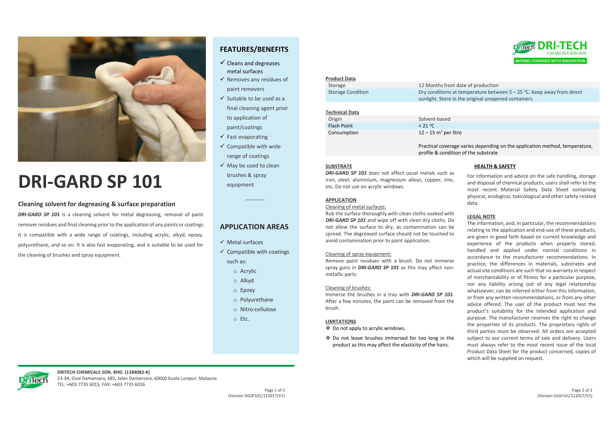 DRI-GARD SP 101 | Degreasing agent