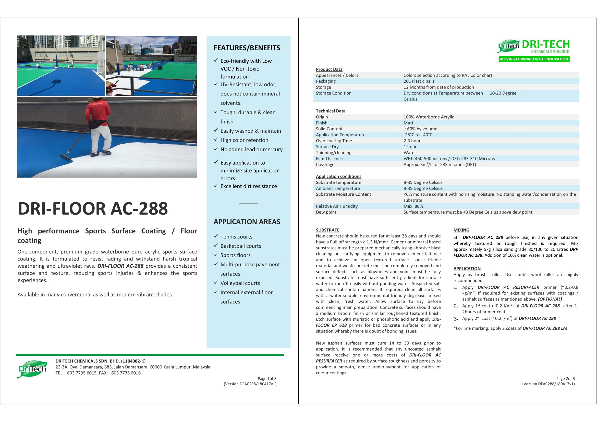 Dri-Floor AC 288 | Acrylic Floor Coating