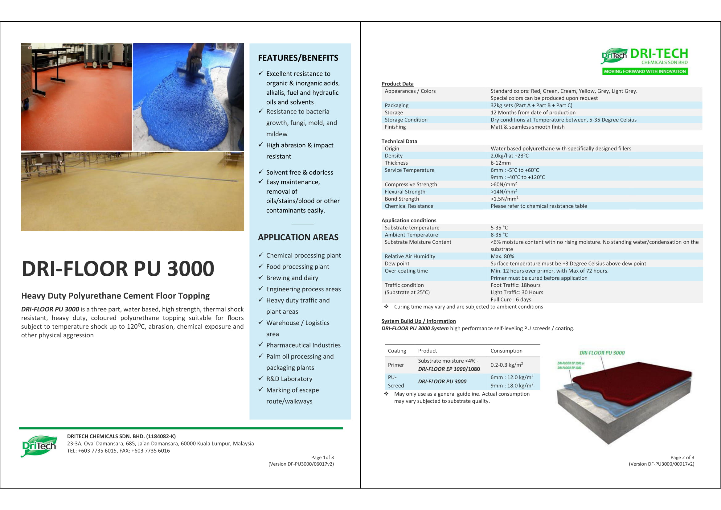 Dritech Polyurethane Flooring Dri-Floor PU 3000