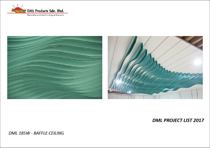 DML Baffle Ceiling 185W | Aluminium Ceiling