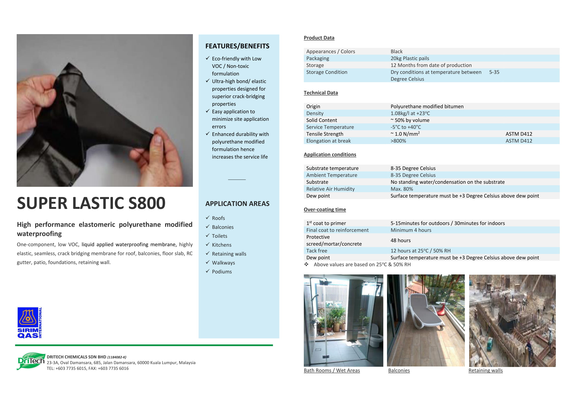 Super Lastic S-800 | Elastomeric Polyurethane Waterproofing