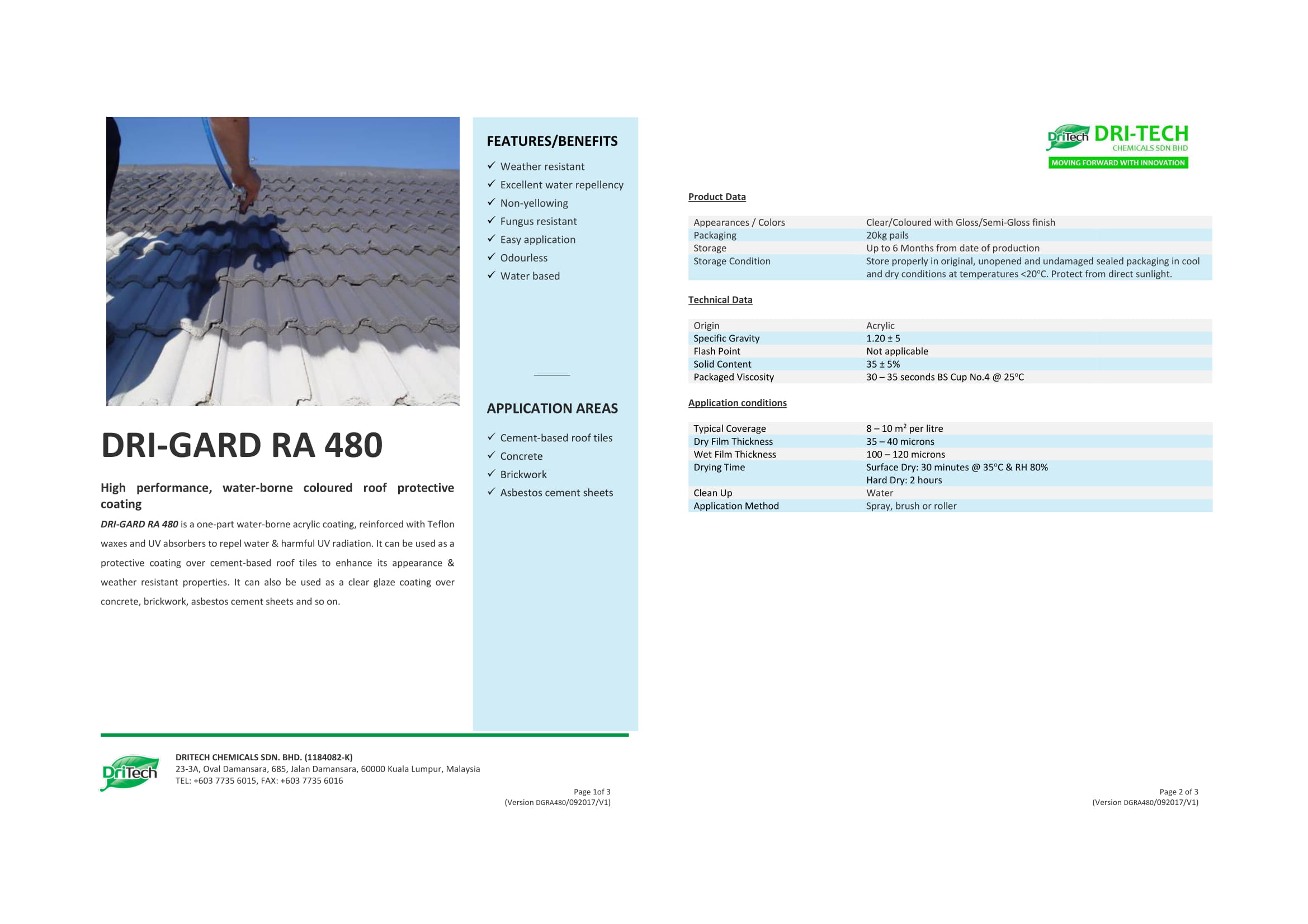 DRI-GARD RA 480 roof coating