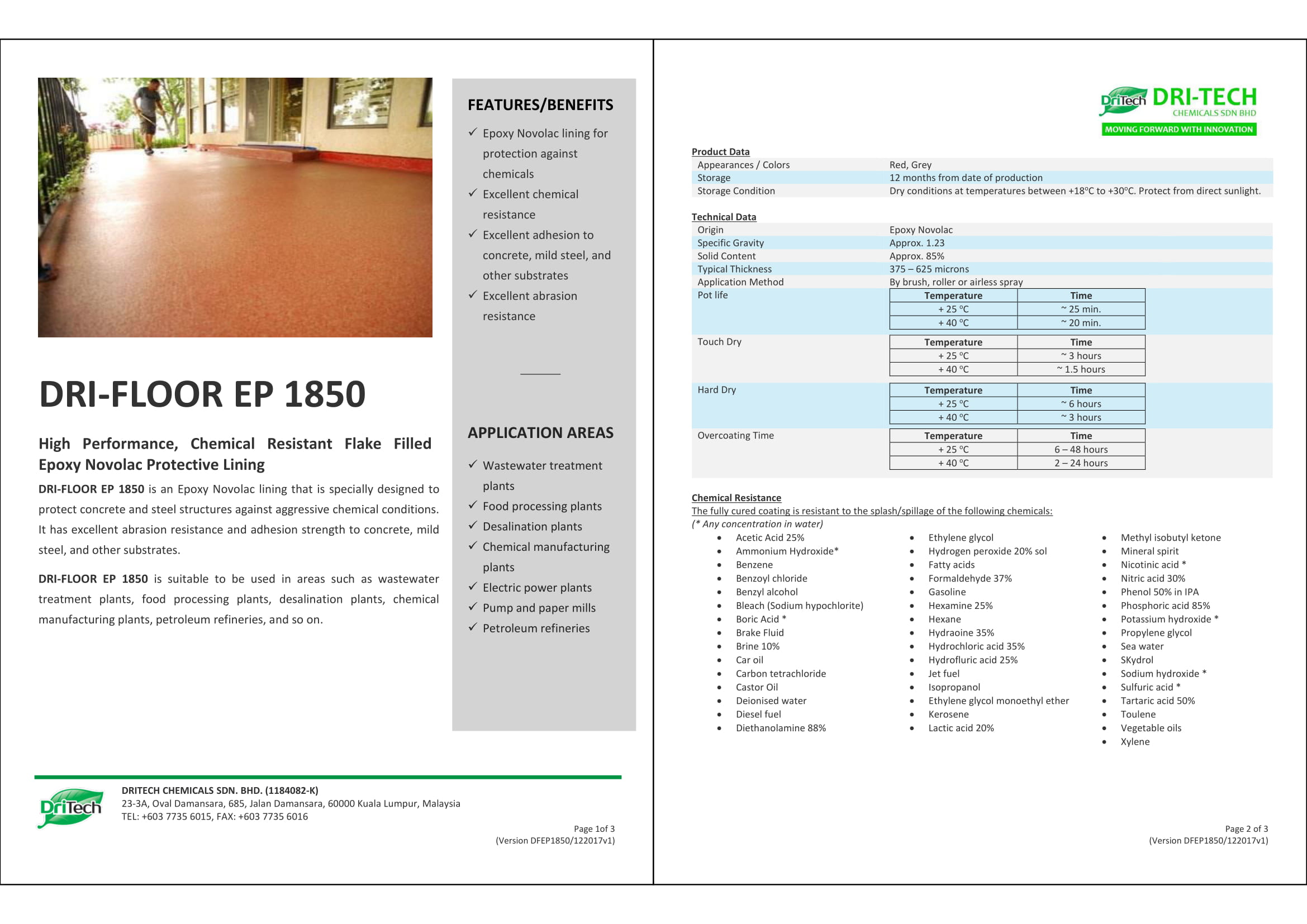 Dritech Epoxy Flooring Dri-Floor EP 1850